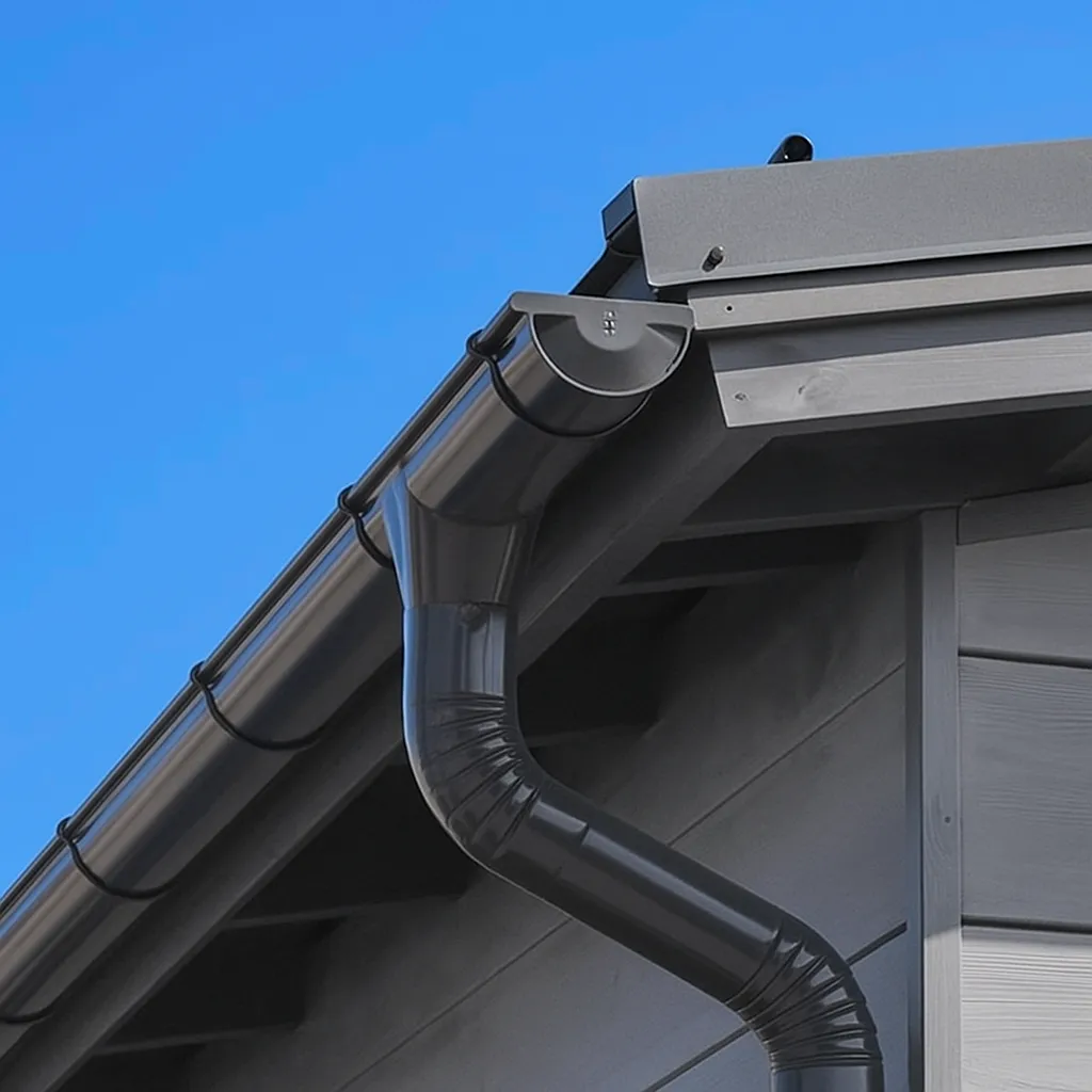 Sadevesikourut asennettuna antrasiitti RR2H3 Sadevesikourut asennettuna. Antrasiitti RR2H3.