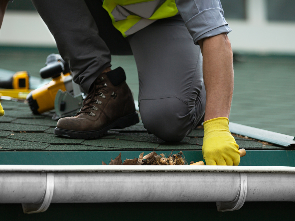 Vuotava kouru johtuu usein tukkeumasta, havunneulasia ja roskia kertyy kouruun ja estää veden virtauksen